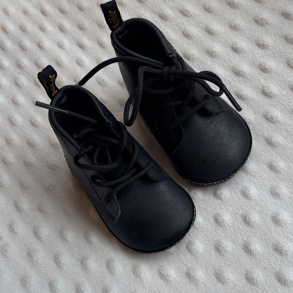 Dr. Martens Black Baby Walker Shoes